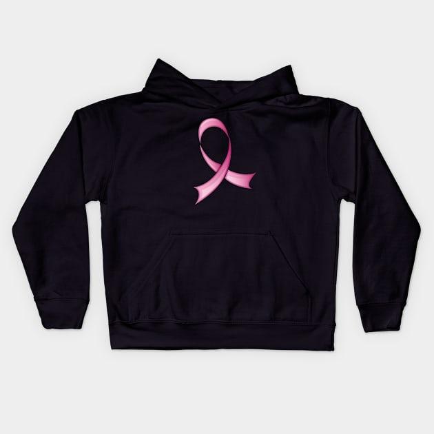 Abstract pink ribbon Kids Hoodie by AnnArtshock